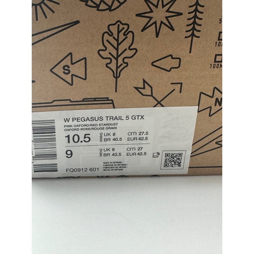 Nike Pegasus Trail 5 Gore-Tex Pink Running FQ0912-601 Women’s 10.5 / Men's 9 - Picture 9 of 9